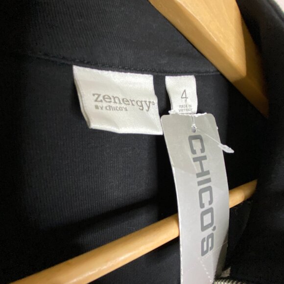 NWT Chico's Zenergy Collection Animal Print Mesh Jacket Zebra XXL 100% Cotton 4 - Picture 8 of 14